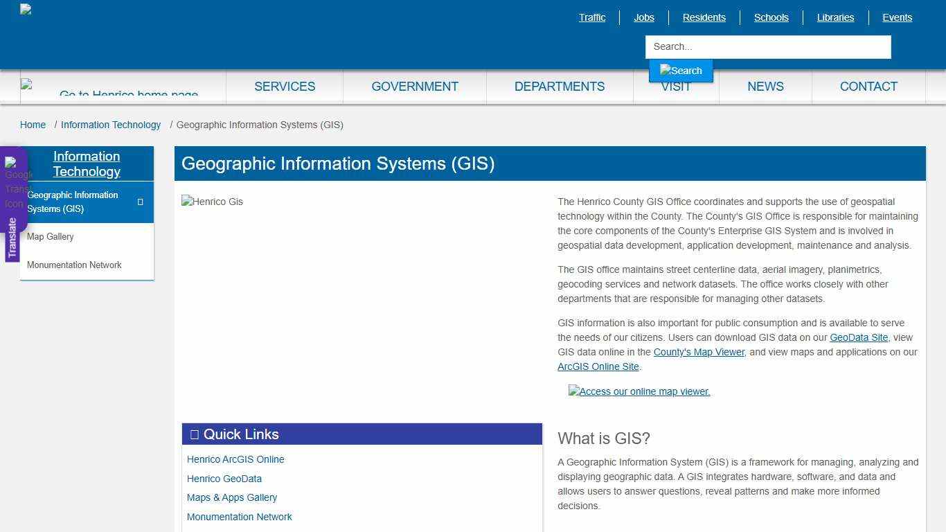 Geographic Information Systems (GIS) » Henrico County, Virginia